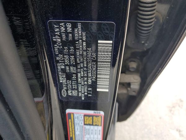 2022 HYUNDAI ELANTRA SEL