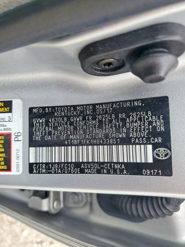 2017 TOYOTA CAMRY LE/SE/XLE/XSE