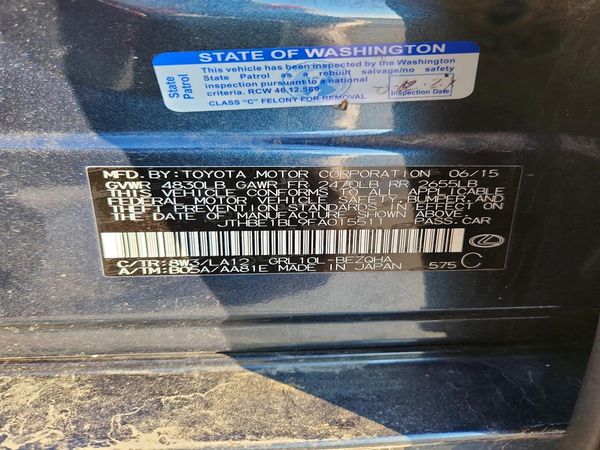 2015 LEXUS GS350 350 — VINS