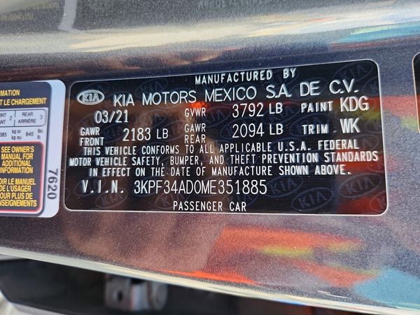 2021 KIA FORTE