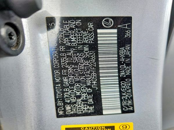 2015 LEXUS CT 200h