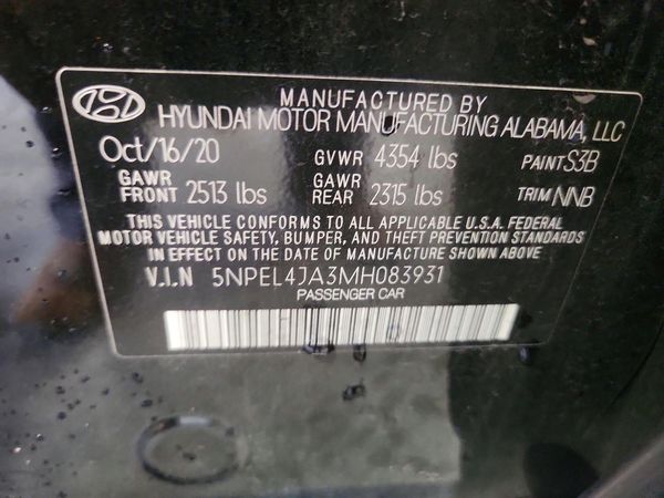 2021 HYUNDAI SONATA