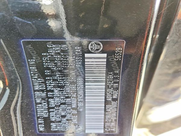 2017 TOYOTA CAMRY LE/SE/XLE/XSE — VINS
