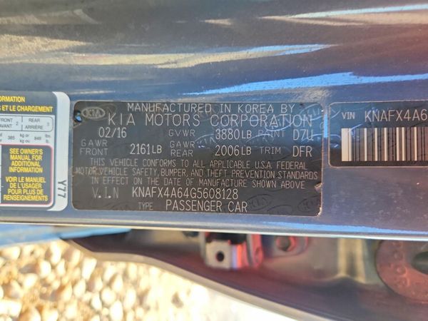 2016 KIA FORTE