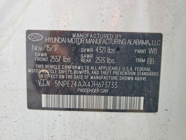 2018 HYUNDAI SONATA
