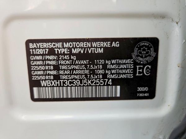 2018 BMW X1 xDrive28i — VINS