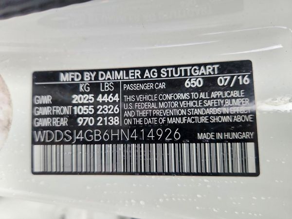 2017 MERCEDES-BENZ CLA