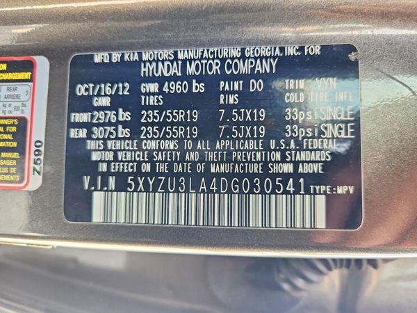2013 HYUNDAI SANTA FE — VINS