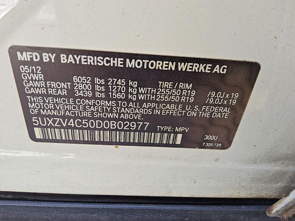 2013 BMW X5 xDrive35i — VINS