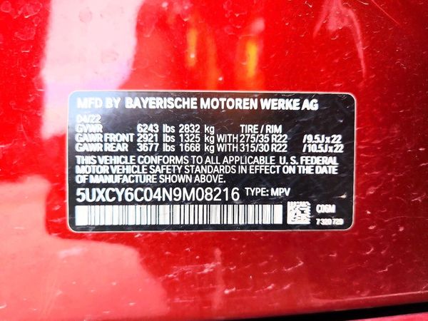 2022 BMW X6 xDrive40i