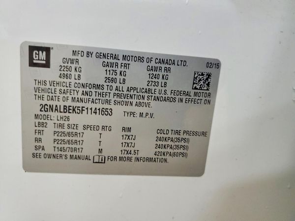 2015 CHEVROLET EQUINOX 1LT