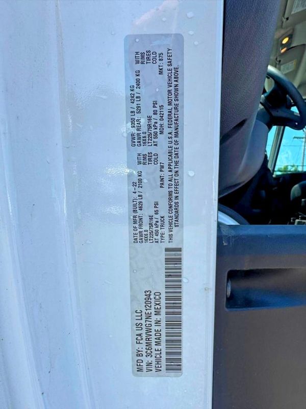 2022 RAM PROMASTER 3500