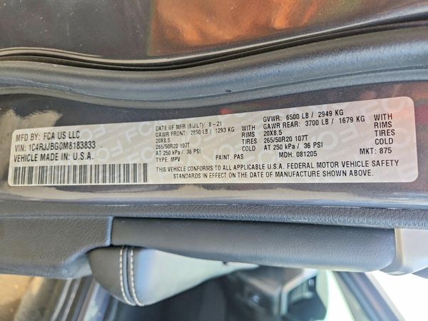 2021 JEEP GRAND CHEROKEE