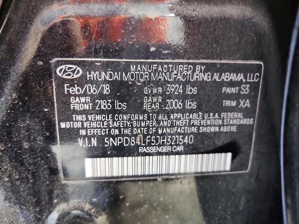 2018 HYUNDAI ELANTRA