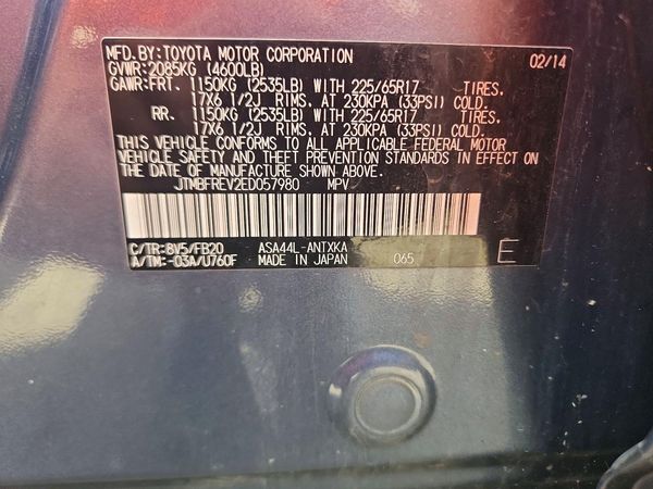 2014 TOYOTA RAV4 Standard