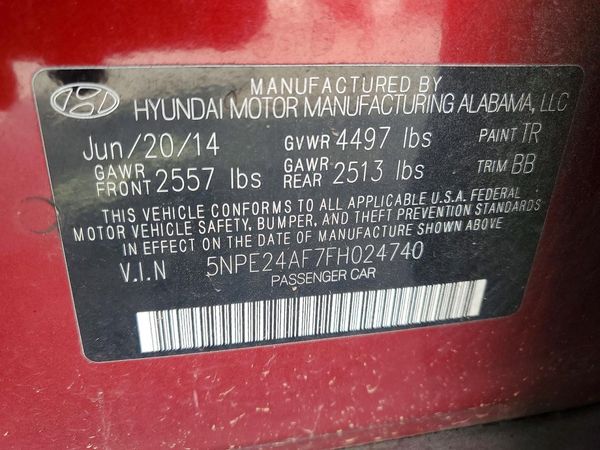 2015 HYUNDAI SONATA