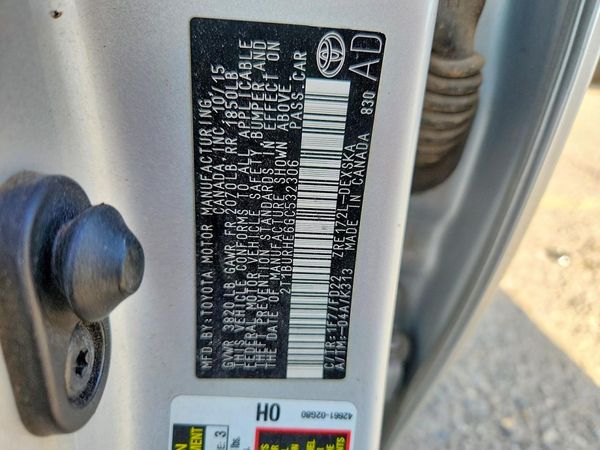 2016 TOYOTA COROLLA L/LE