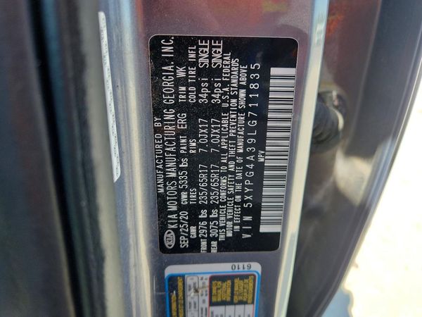 2020 KIA SORENTO L, LX, S
