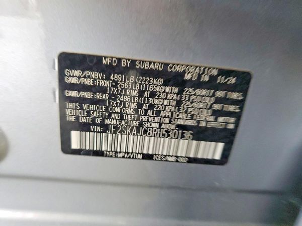 2024 SUBARU FORESTER Wilderness — VINS