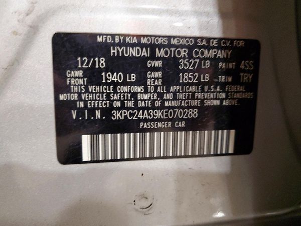 2019 HYUNDAI ACCENT