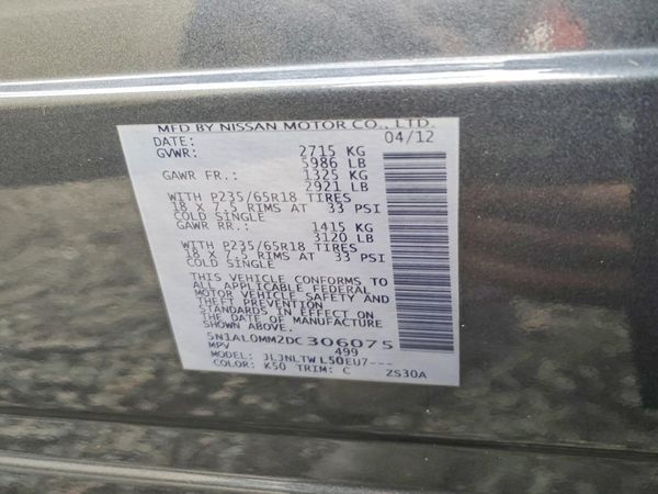 2013 INFINITI JX35