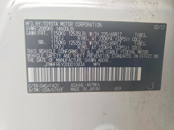 2013 TOYOTA RAV4 Sports