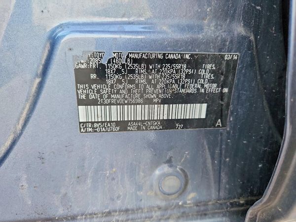 2014 TOYOTA RAV4 High