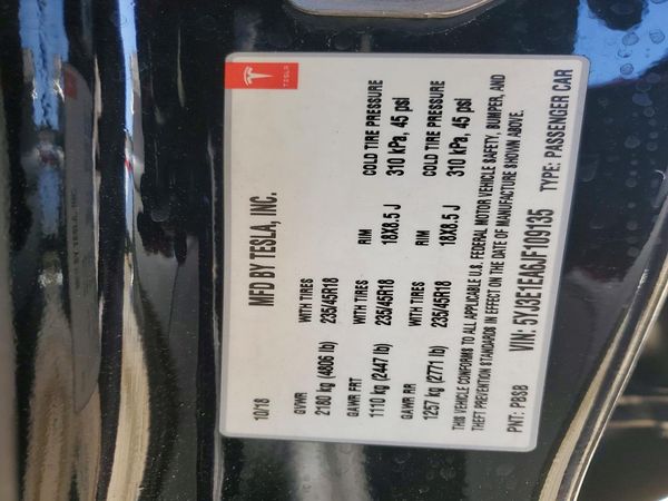 2018 TESLA MODEL 3
