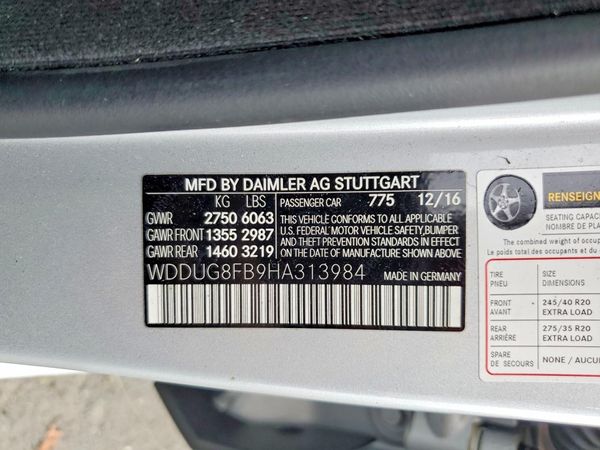 2017 MERCEDES-BENZ S S550-4M