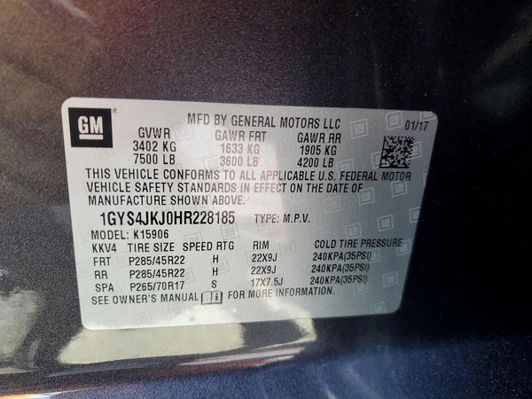 2017 CADILLAC ESCALADE ESV Premium Luxury