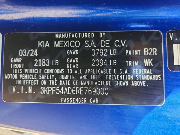2024 KIA FORTE