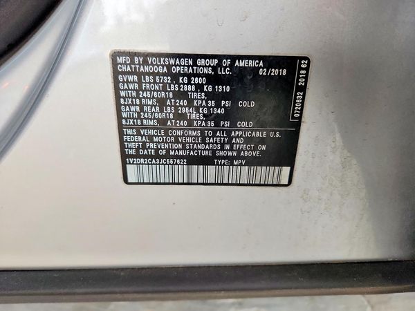 2018 VOLKSWAGEN ATLAS