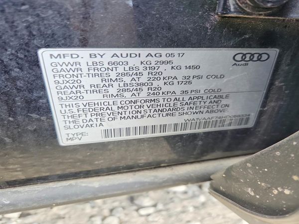 2017 AUDI Q7 quattro Prestige