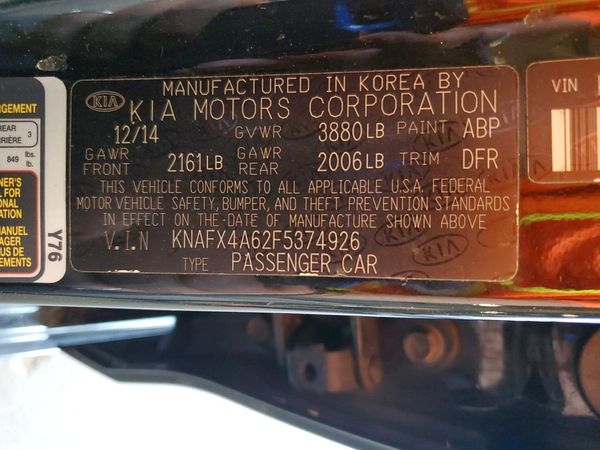 2015 KIA FORTE