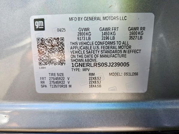 2025 CHEVROLET TRAVERSE RS