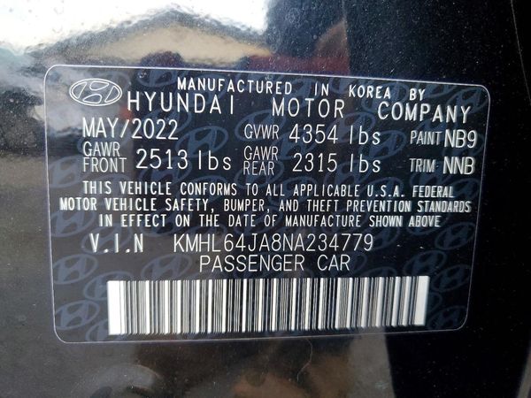 2022 HYUNDAI SONATA SEL