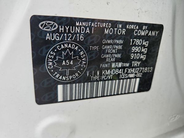 2017 HYUNDAI ELANTRA — VINS