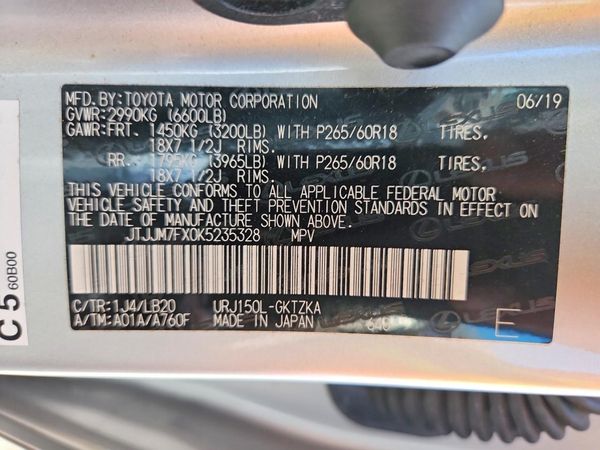 2019 LEXUS GX 460 High
