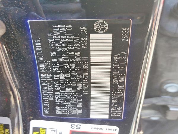 2022 TOYOTA CAMRY