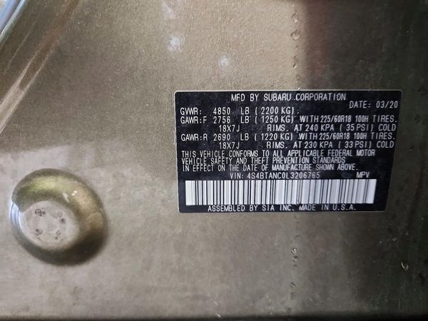 2020 SUBARU OUTBACK Limited+M/R+NAVI(HK)