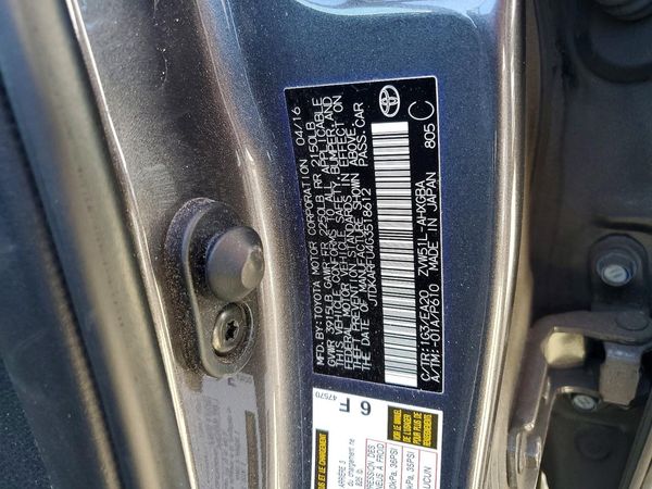 2016 TOYOTA PRIUS — VINS