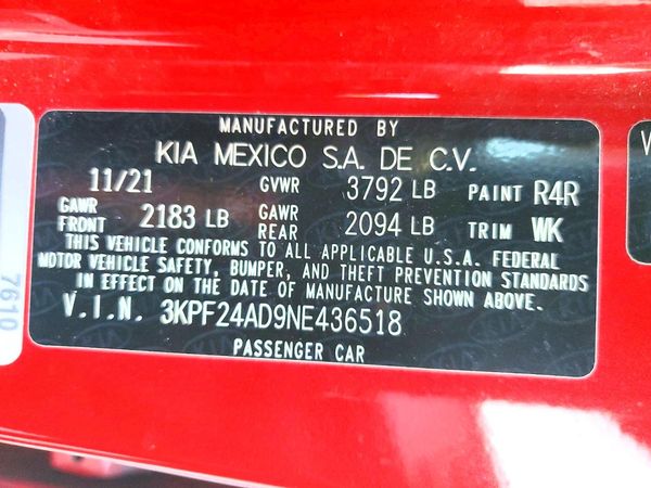 2022 KIA FORTE