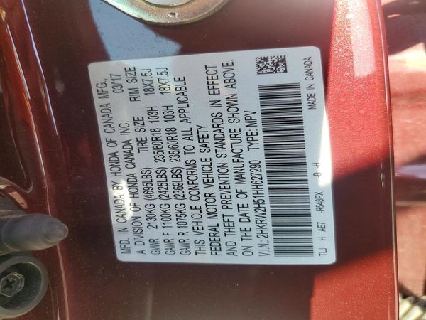 2017 HONDA CRV EX
