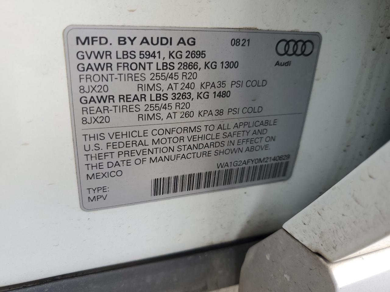 2021 AUDI Q5 E