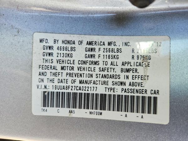 2012 ACURA TL