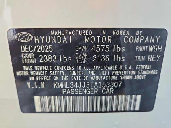 2026 HYUNDAI SONATA SEL — VINS