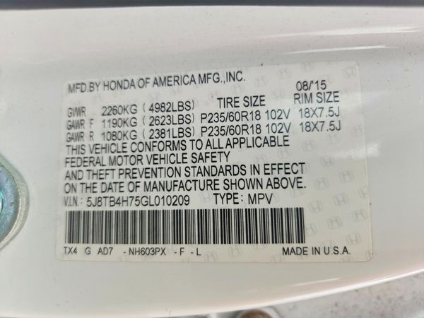 2016 ACURA RDX Advance Package
