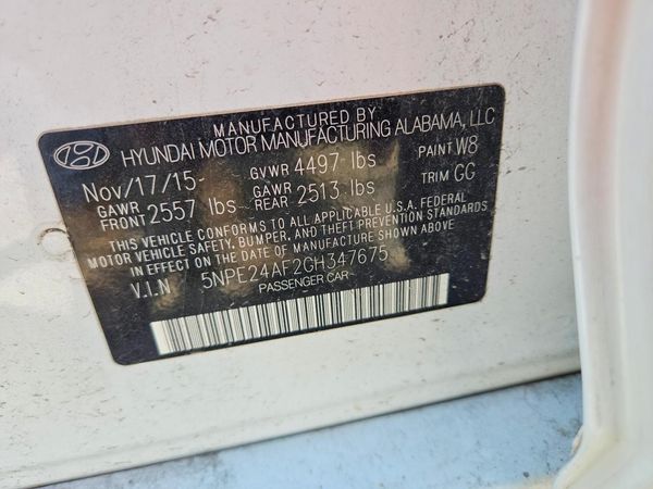2016 HYUNDAI SONATA
