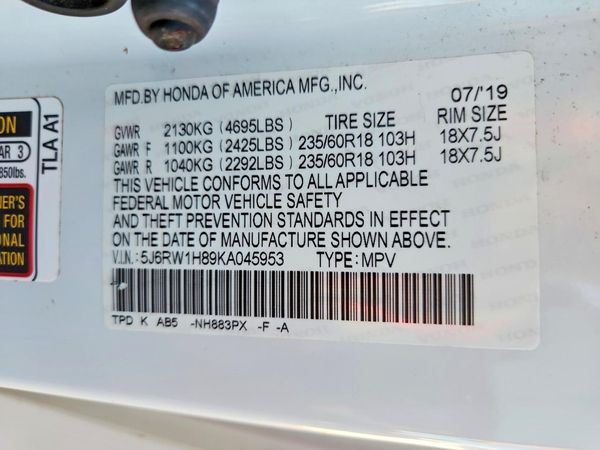 2019 HONDA CRV EX-L/EX-L Navi