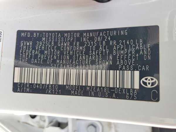 2024 TOYOTA COROLLA